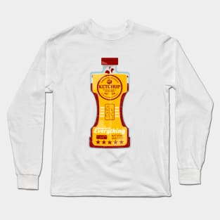 Ketchup Bottle Vector Food Art Long Sleeve T-Shirt